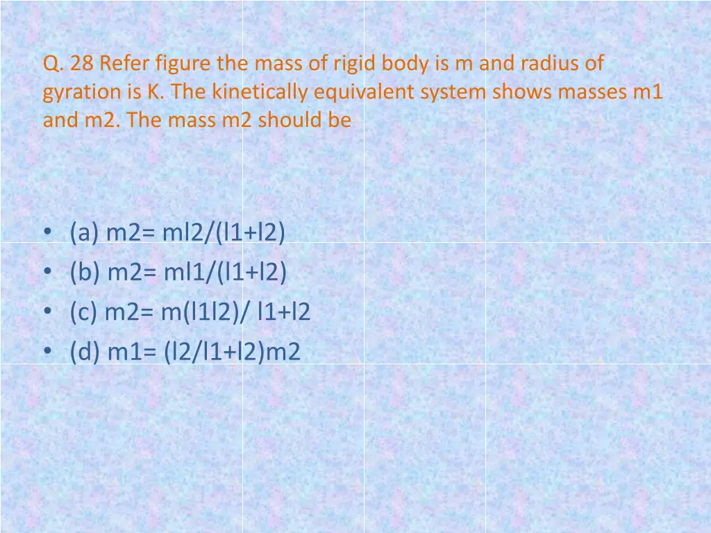 q 28 refer figure the mass of rigid body
