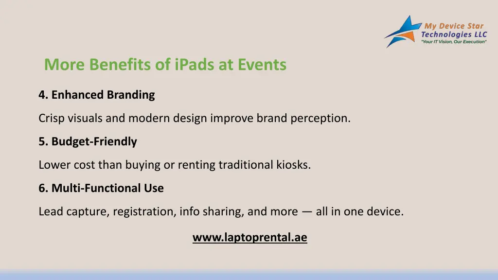 more benefits of ipads at events