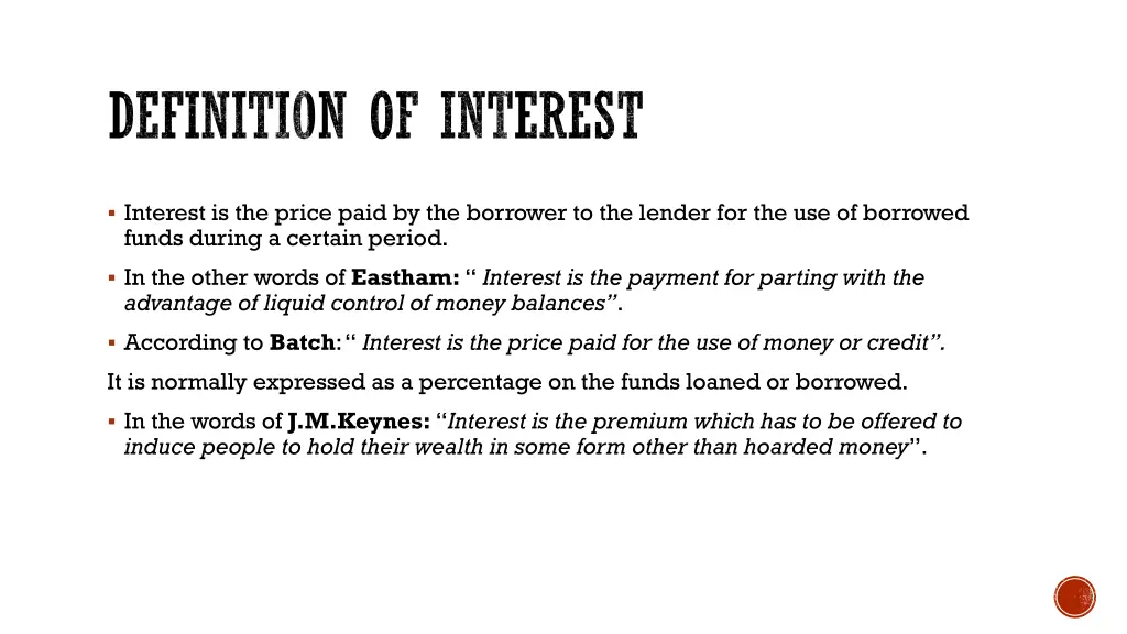 definition of interest