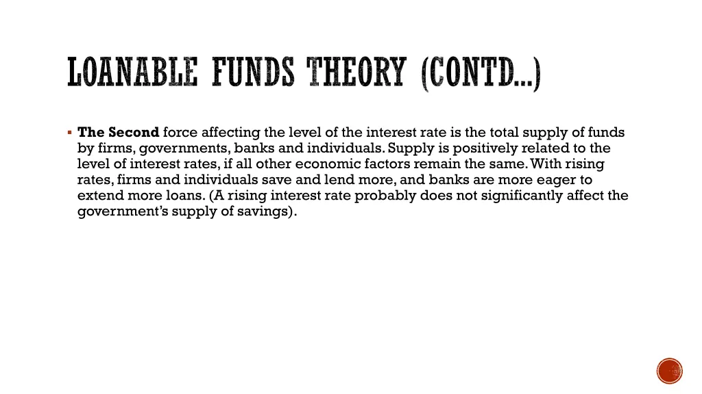 loanable funds theory contd