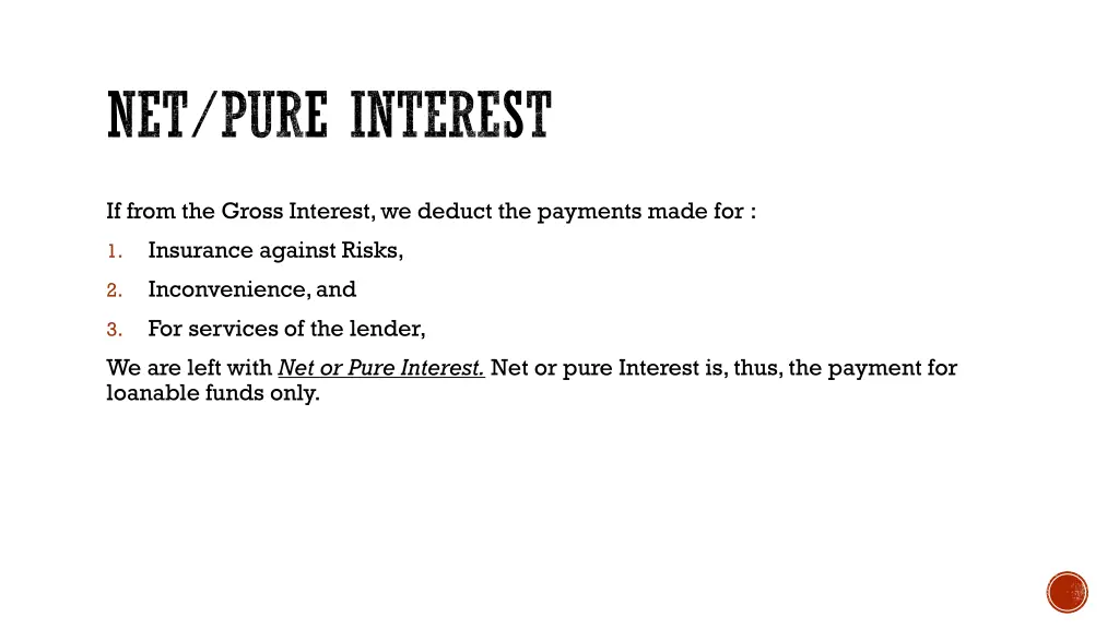 net pure interest