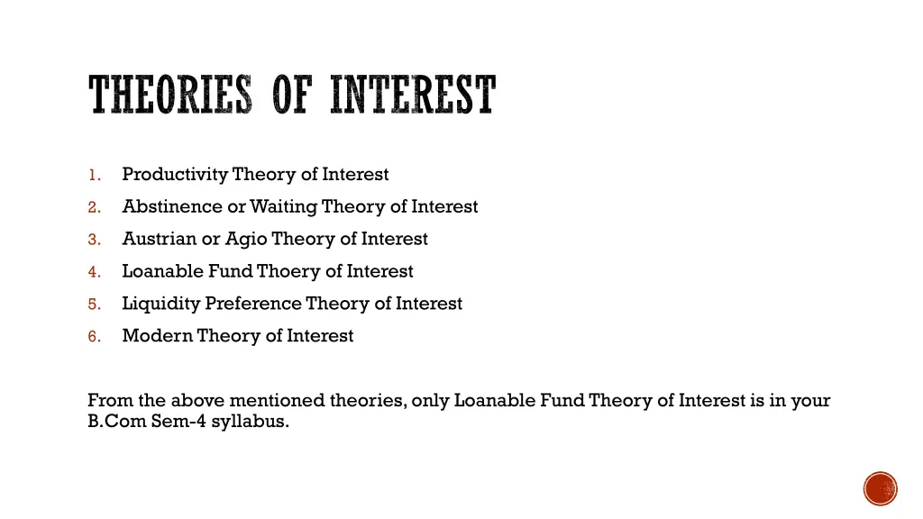 theories of interest
