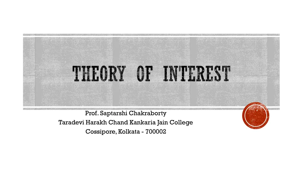 theory of interest