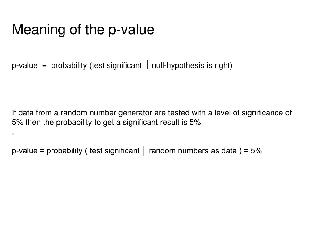 meaning of the p value