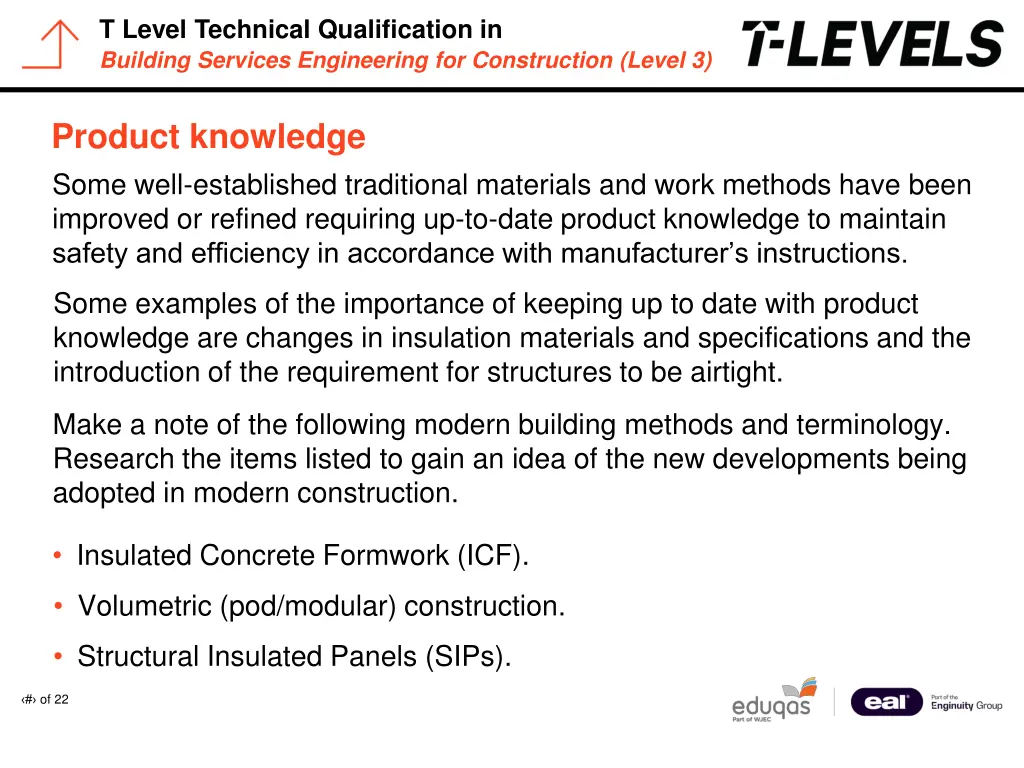 t level technical qualification in building 5