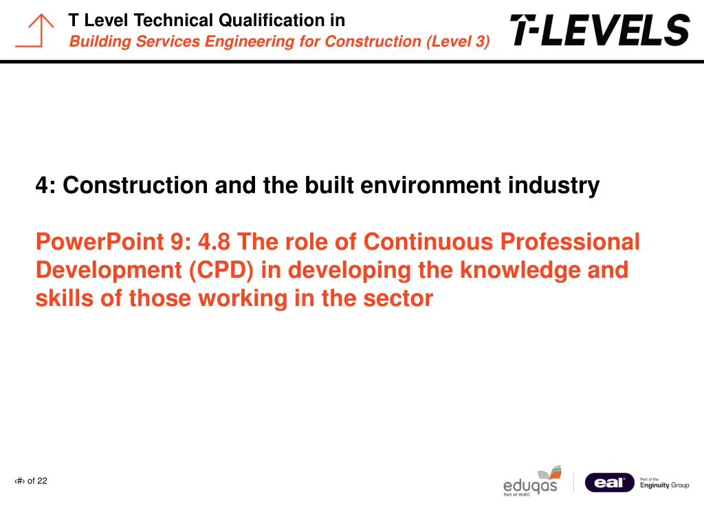 t level technical qualification in building
