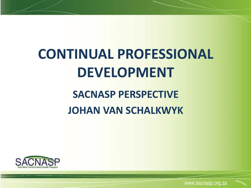 continual professional development