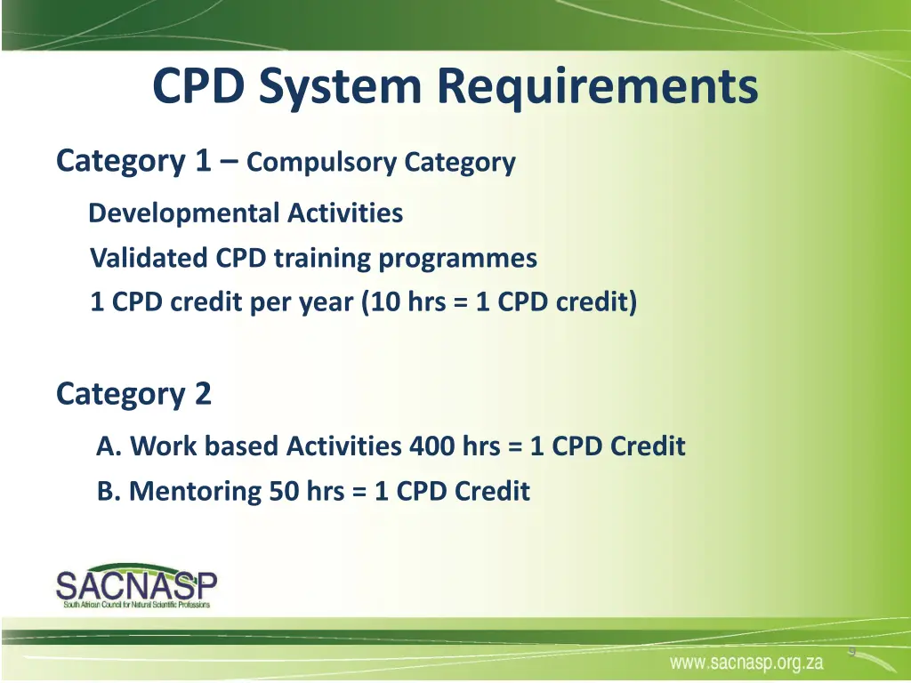 cpd system requirements
