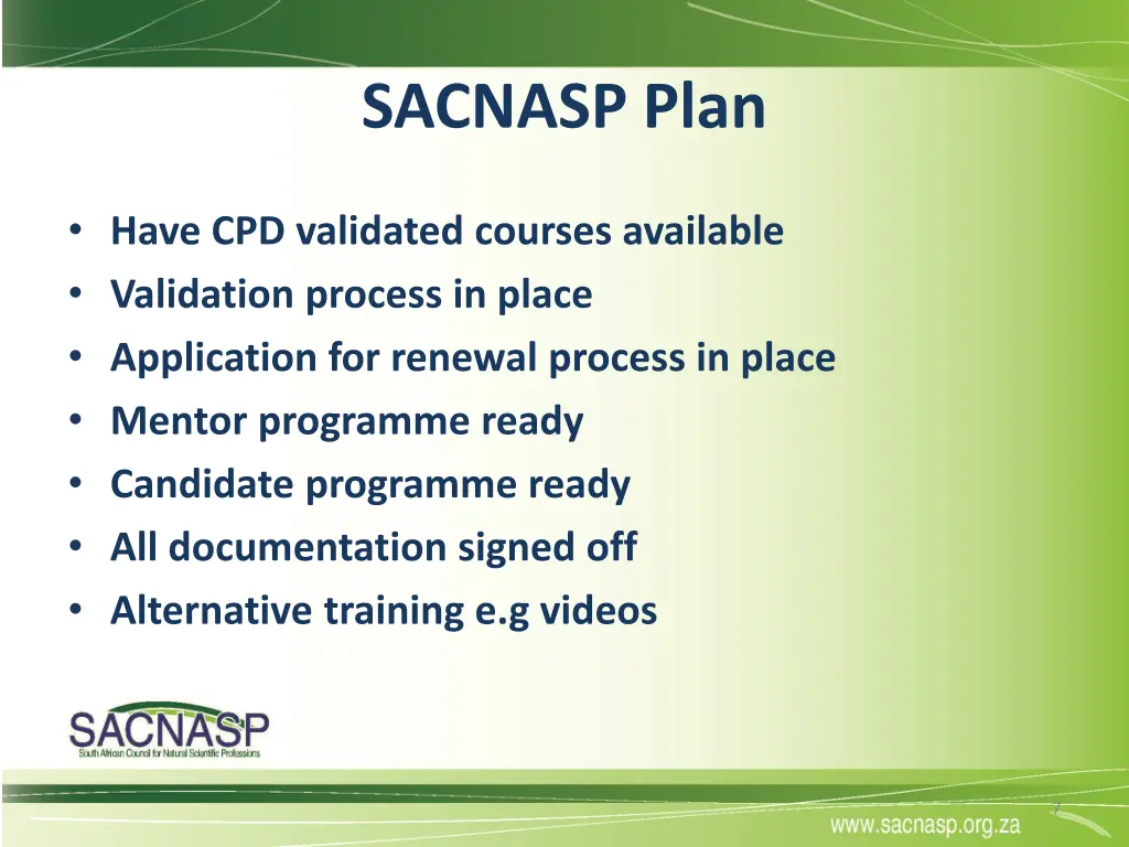sacnasp plan