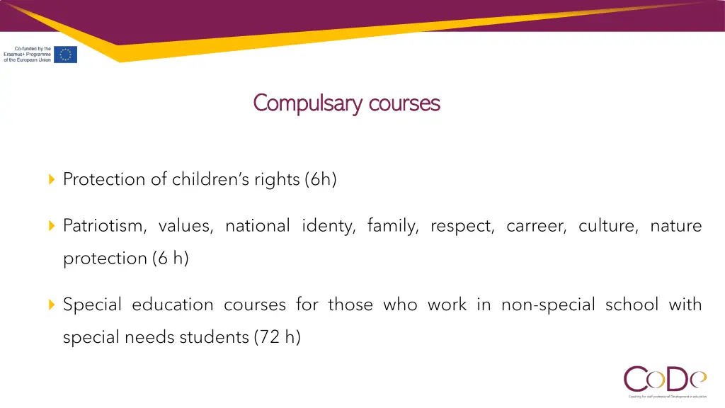 compulsary compulsary courses