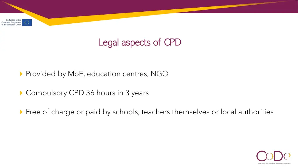 legal legal aspects aspects of of cpd