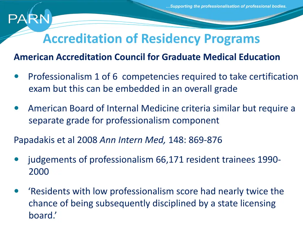 supporting the professionalisation 1