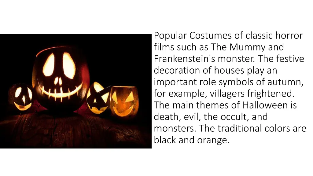 popular costumes of classic horror films such