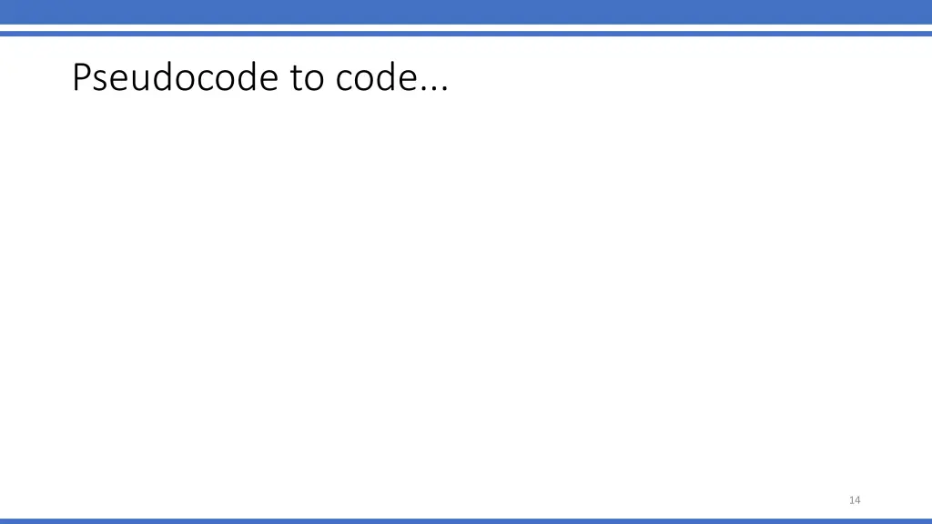pseudocode to code 1