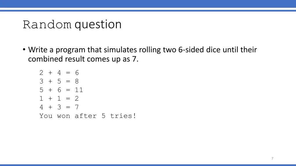 random question