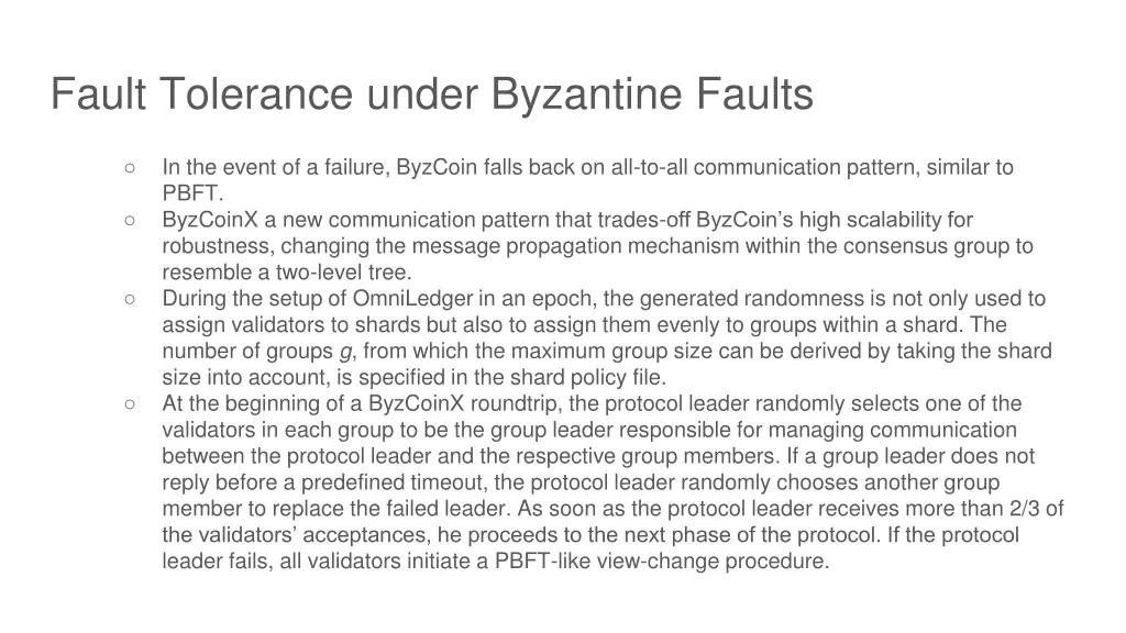 fault tolerance under byzantine faults
