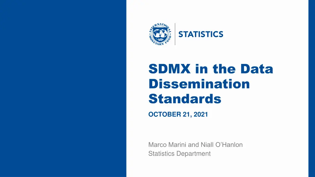 sdmx in the data dissemination standards october