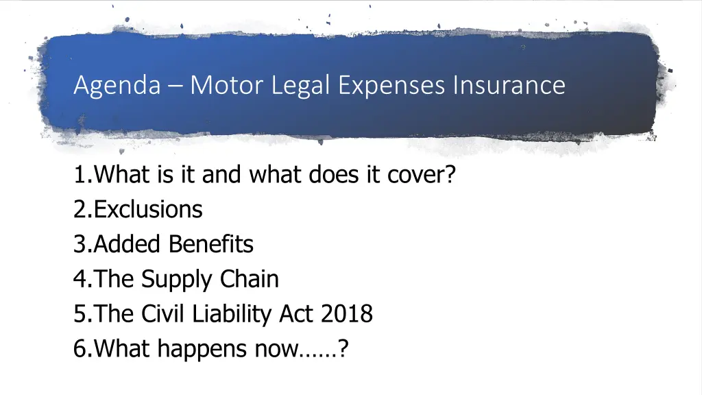 agenda motor legal expenses insurance