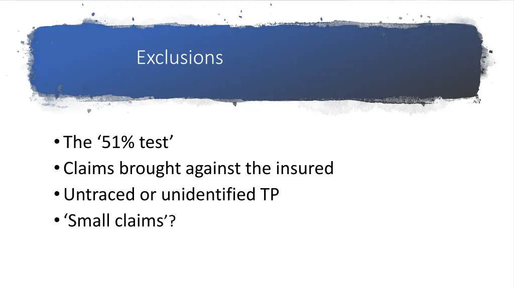 exclusions
