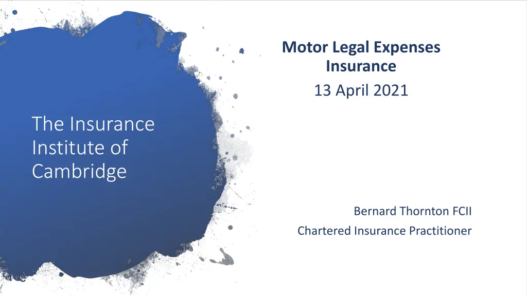 motor legal expenses insurance 13 april 2021 1