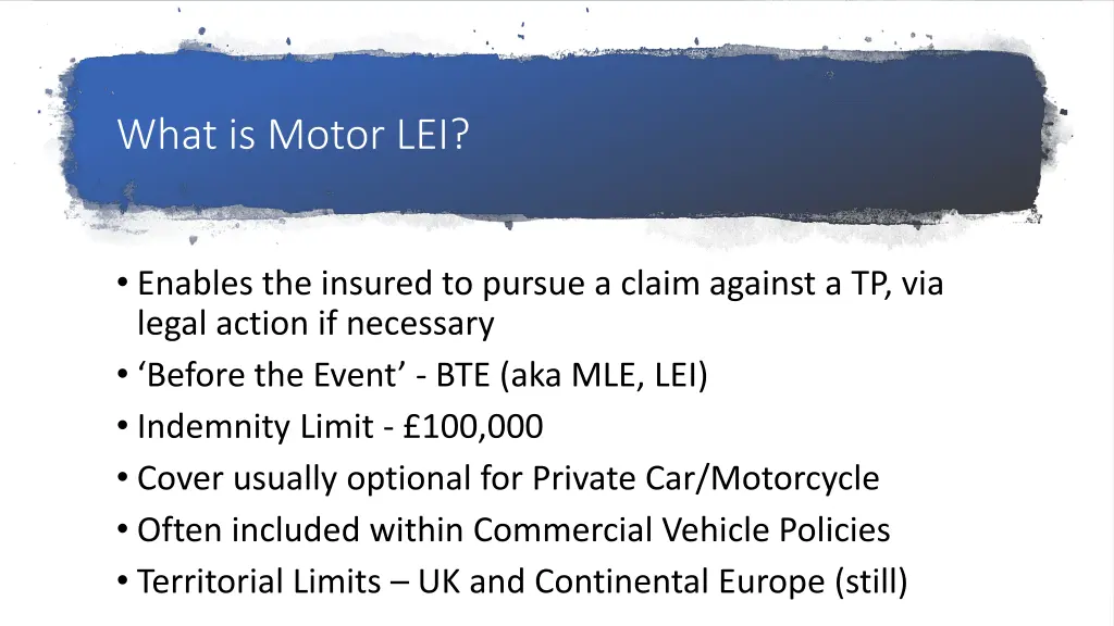 what is motor lei