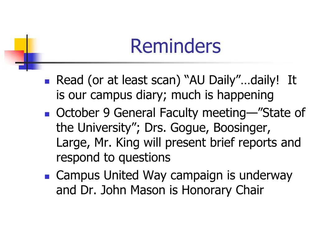 reminders