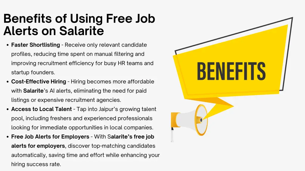 benefits of using free job alerts on salarite
