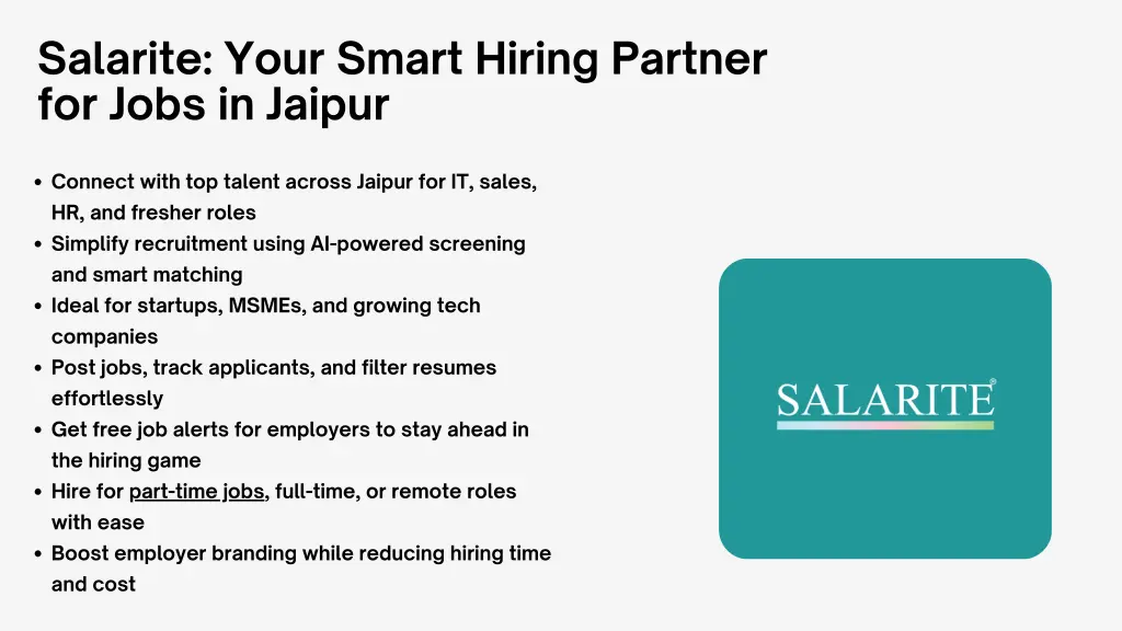 salarite your smart hiring partner for jobs
