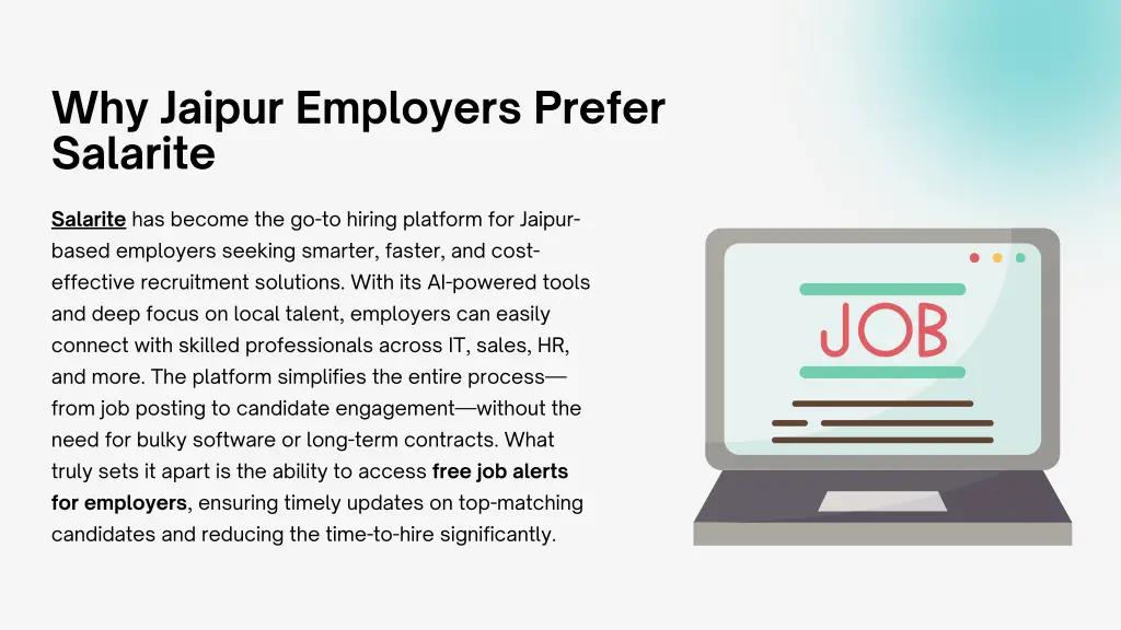 why jaipur employers prefer salarite