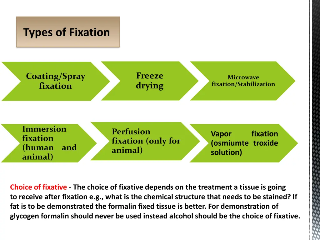 types of fixation