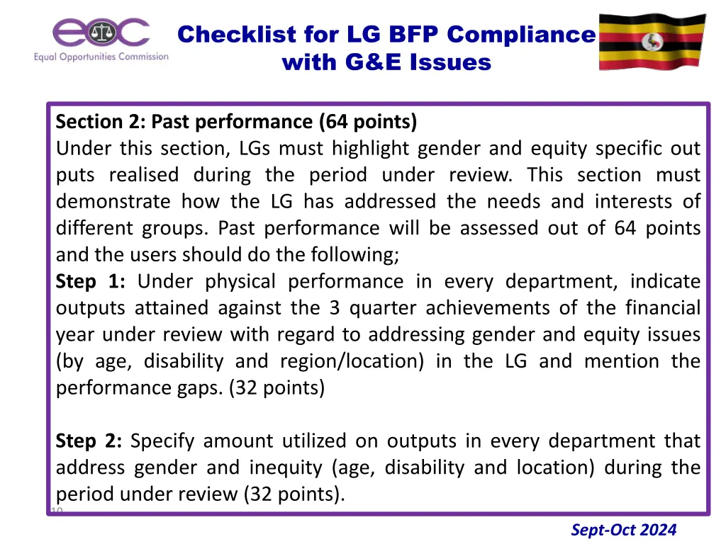 checklist for lg bfp compliance with g e issues 1