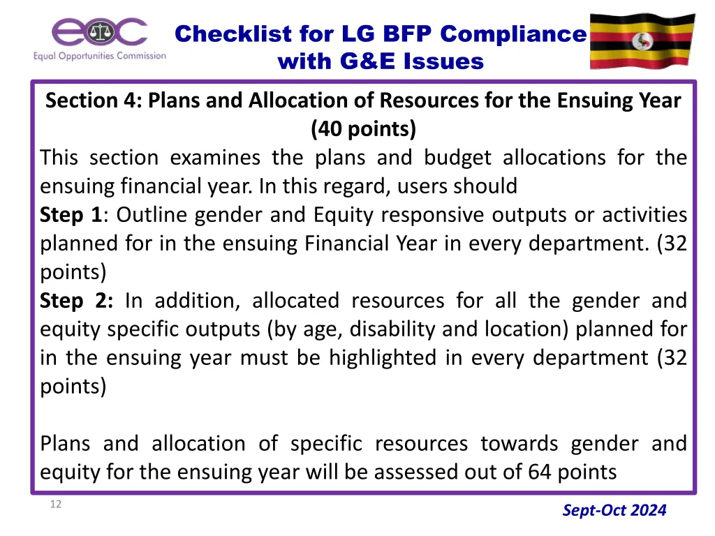 checklist for lg bfp compliance with g e issues 3