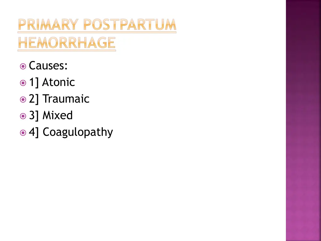 primary postpartum hemorrhage