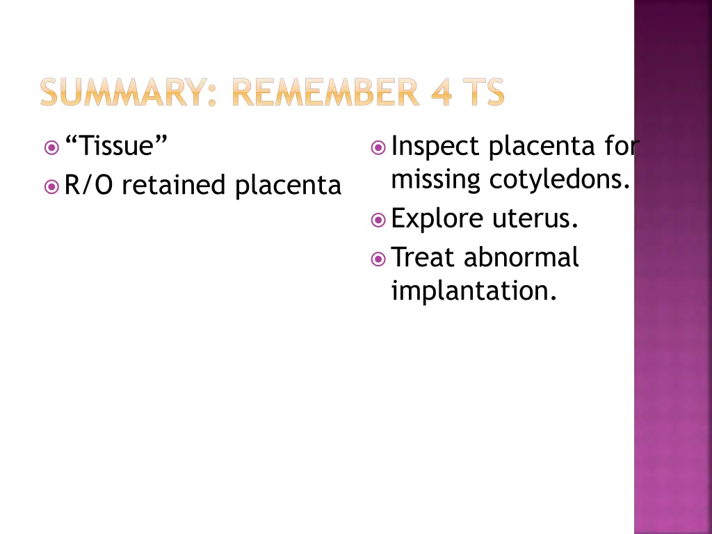 summary remember 4 ts 2