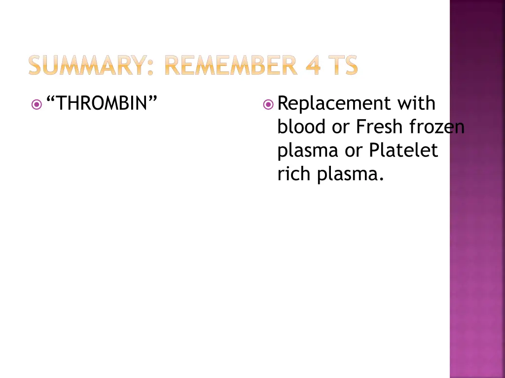 summary remember 4 ts 4