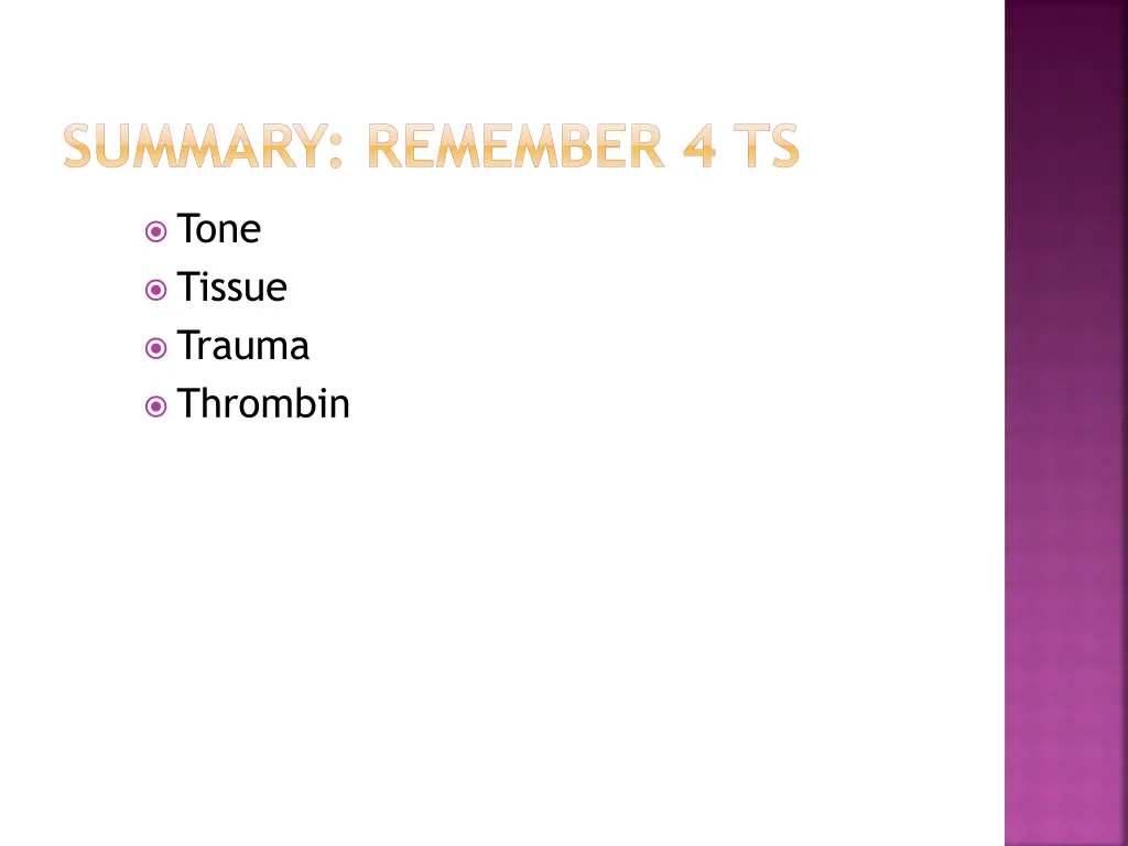 summary remember 4 ts