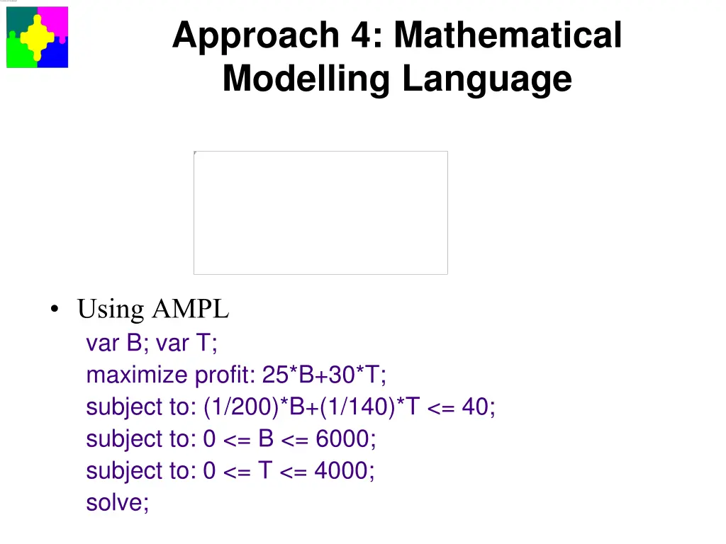 approach 4 mathematical modelling language