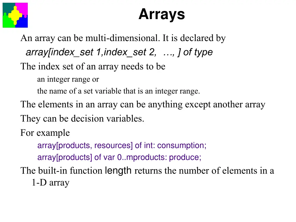 arrays