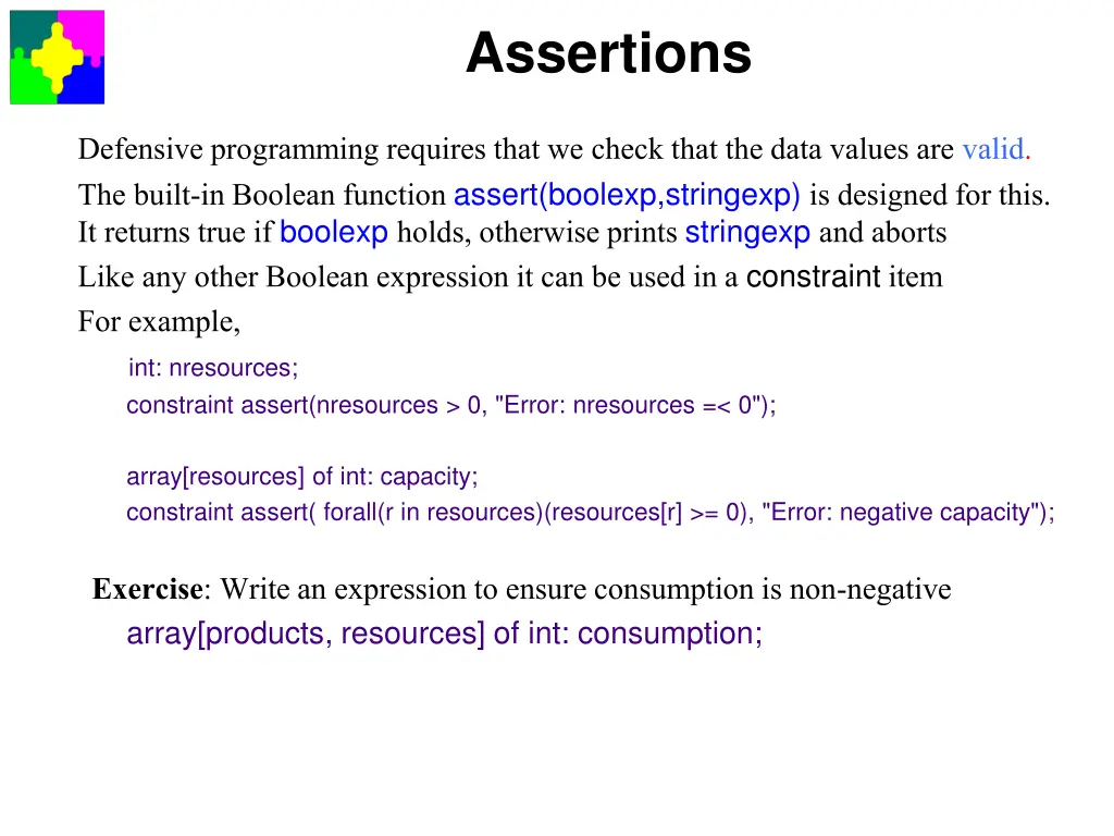 assertions