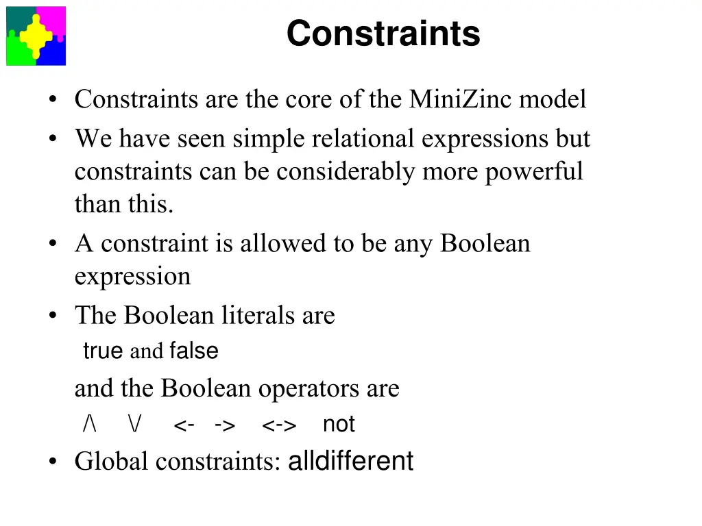 constraints