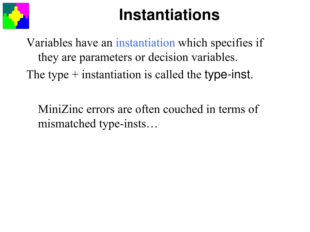 instantiations