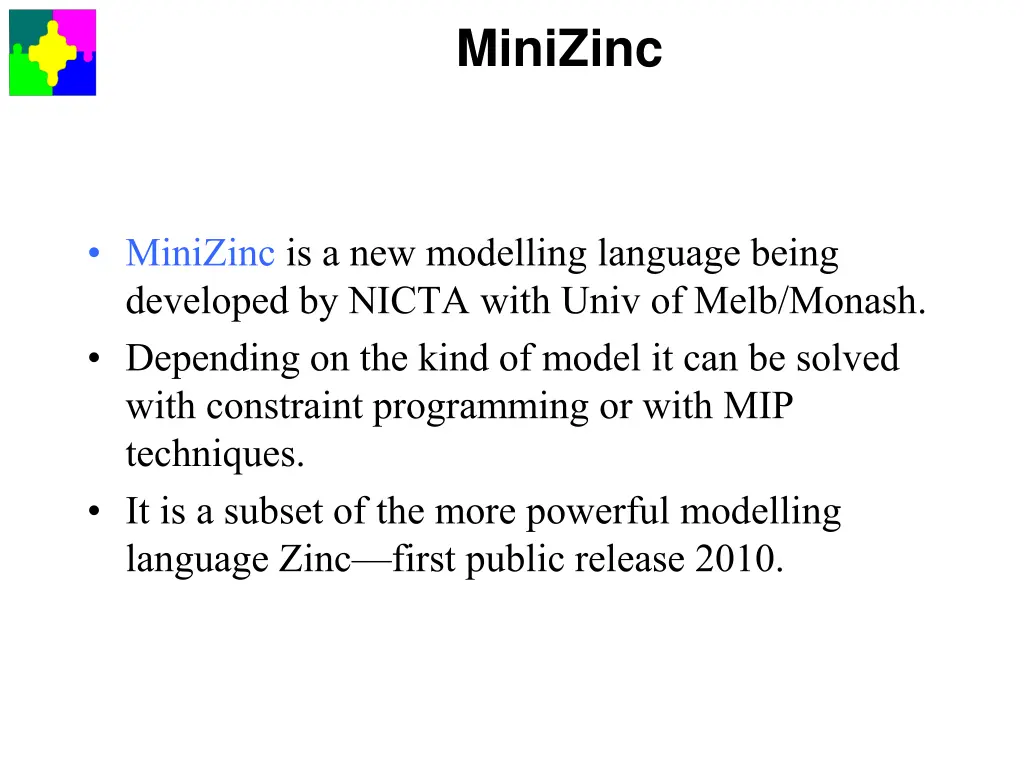 minizinc