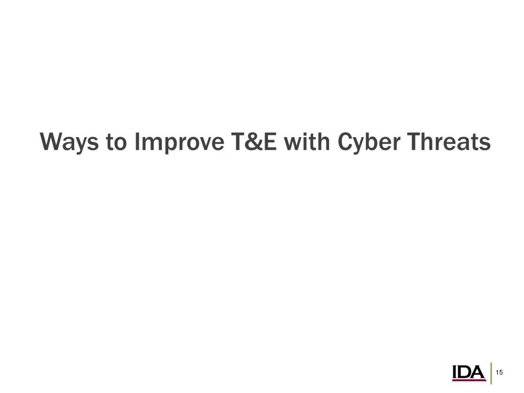 ways to improve t e with cyber threats
