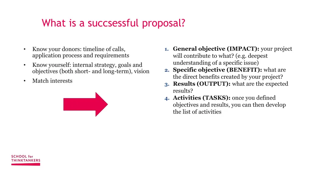 what is a succsessful proposal