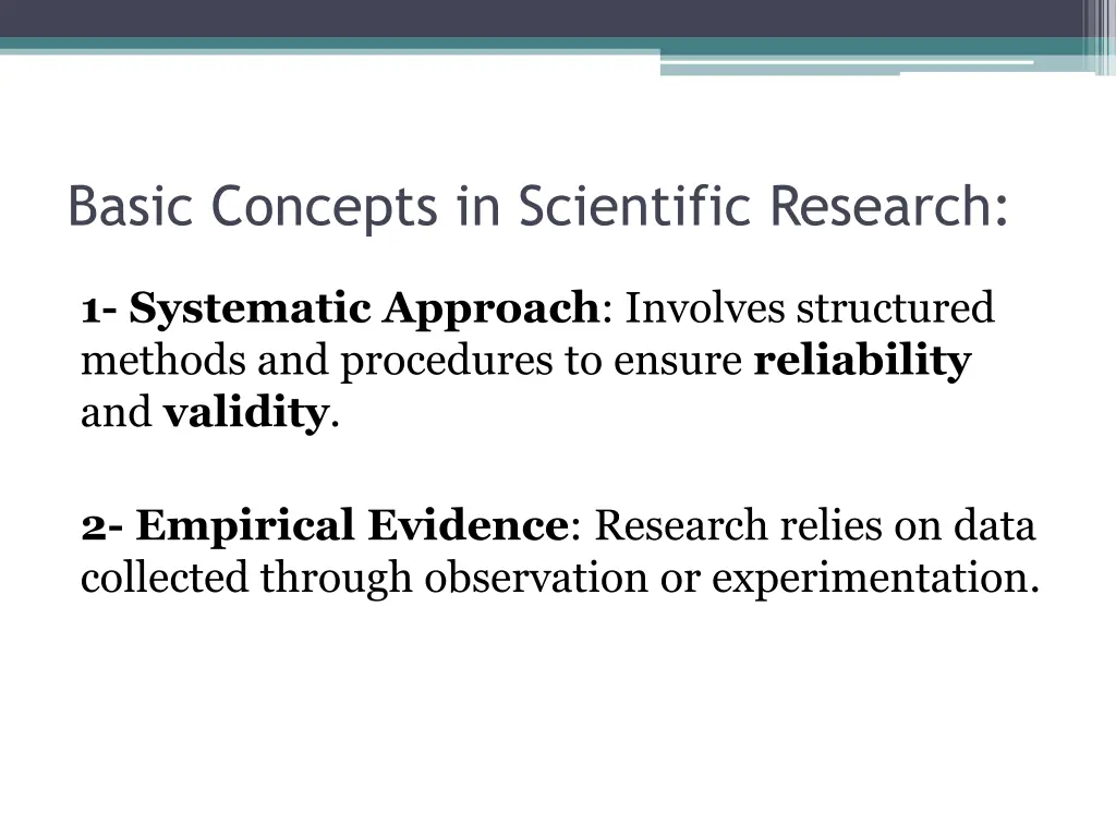 basic concepts in scientific research