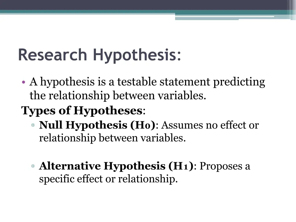 research hypothesis