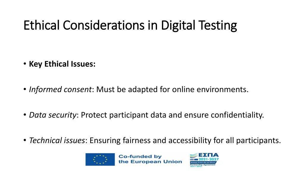 ethical considerations in digital testing ethical