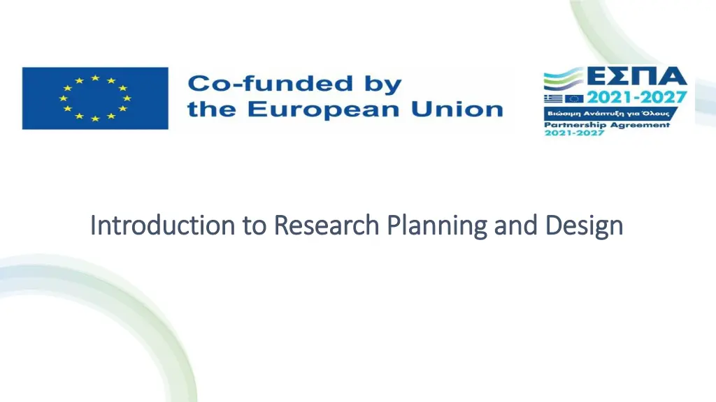 introduction to research planning and design