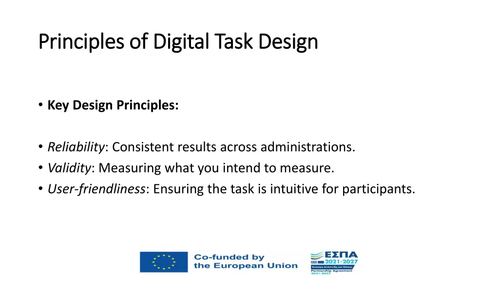 principles of digital task design principles