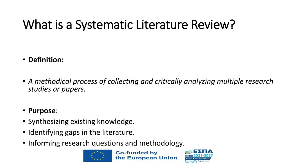 what is a systematic literature review what